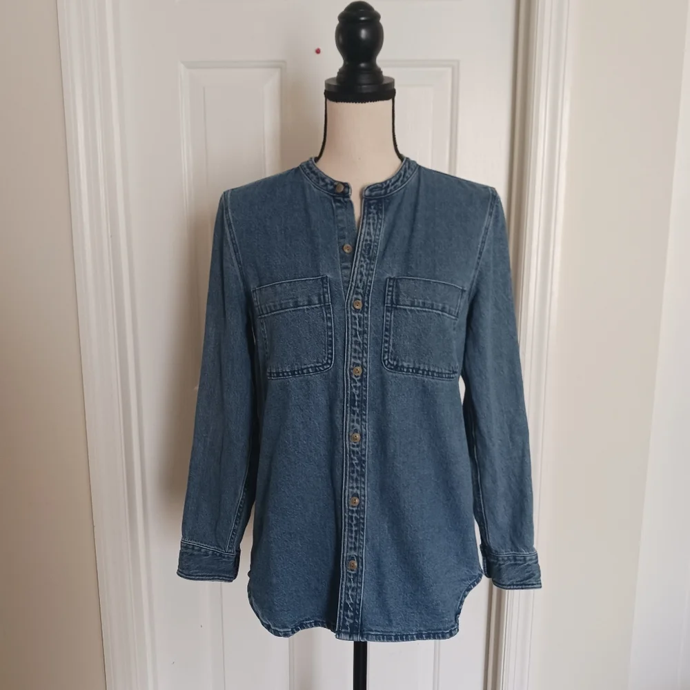 Madewell Demi Banded Collar Shirt Jacket - Picture 4 of 12
